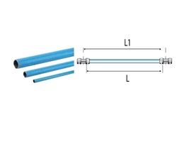 Transair Aluminium blauwe buis 40x37 zonder boring L= 6 m